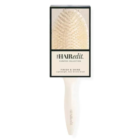 THE HAIR EDIT Cream Finish & Shine Boar Bristle Brush Curated Collection - NEW - Picture 1 of 6